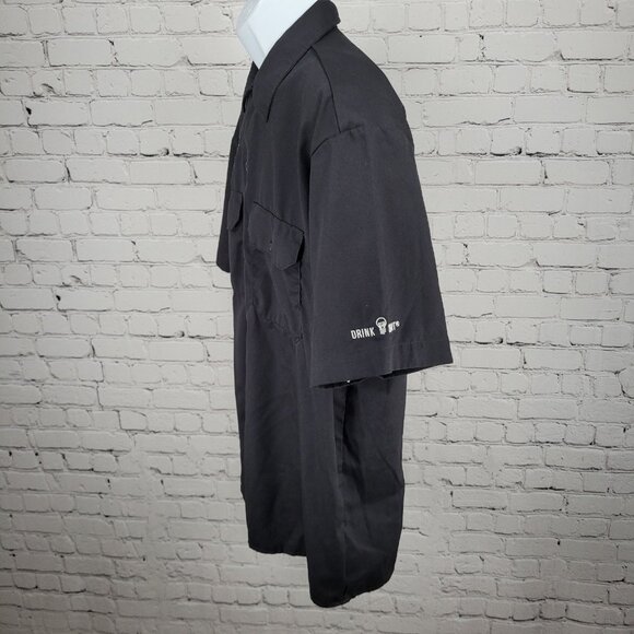 Jim Beam Black Dickies Flex Embroidered Logos Button Up Shirt Large L - Picture 10 of 12